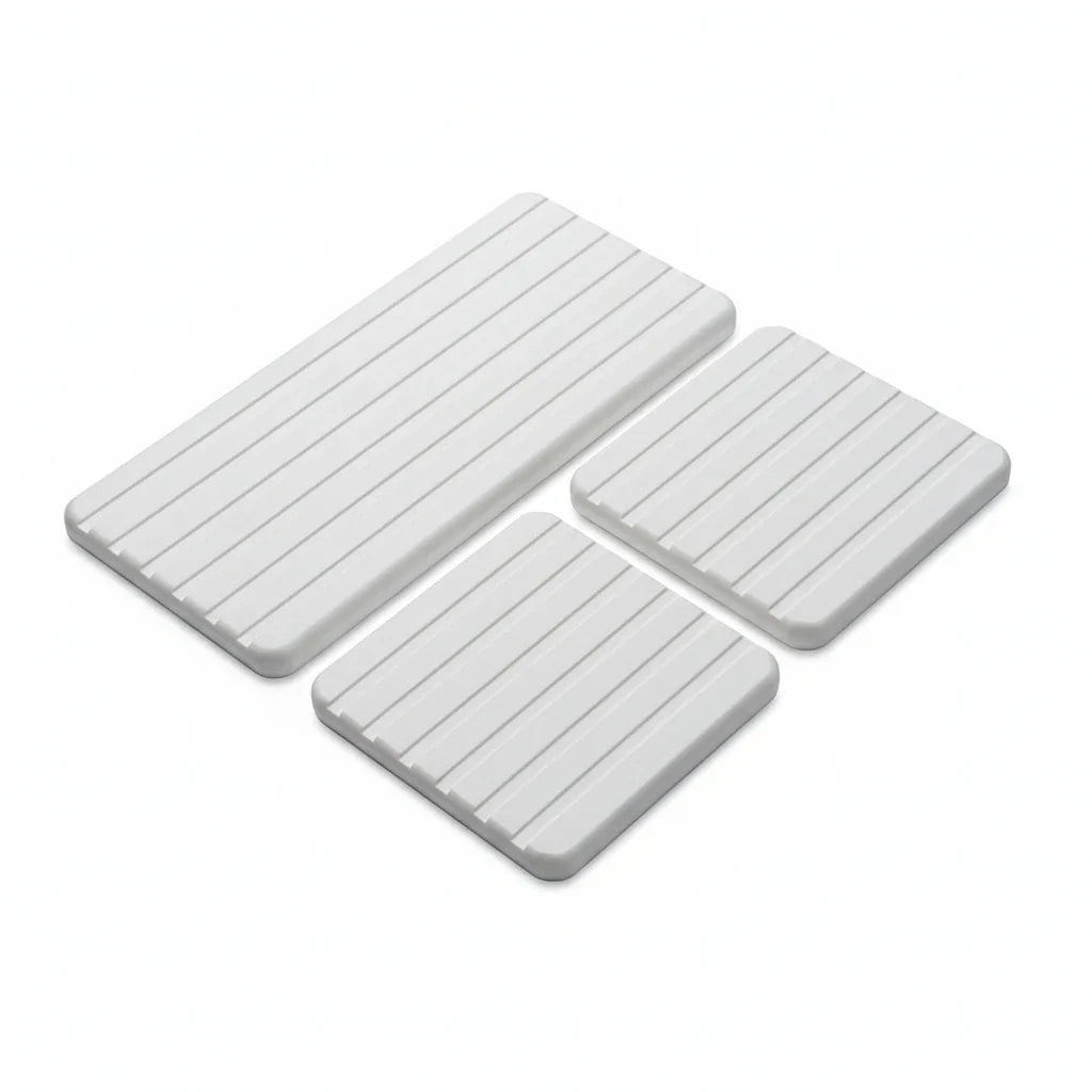 Lot de 3 Plateaux d'Évier en Diatomite 1