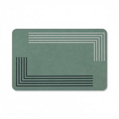 Tapis De Bain Vert Foncé 4