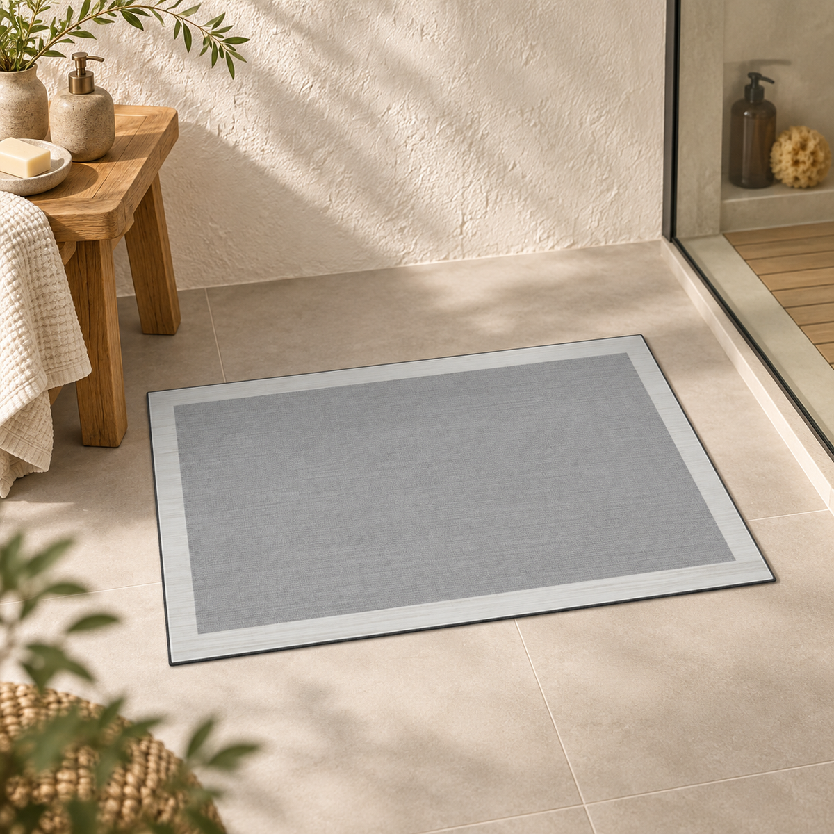 Tapis Bain Mémoire De Forme – Cadre Épuré dans une ambiance spa